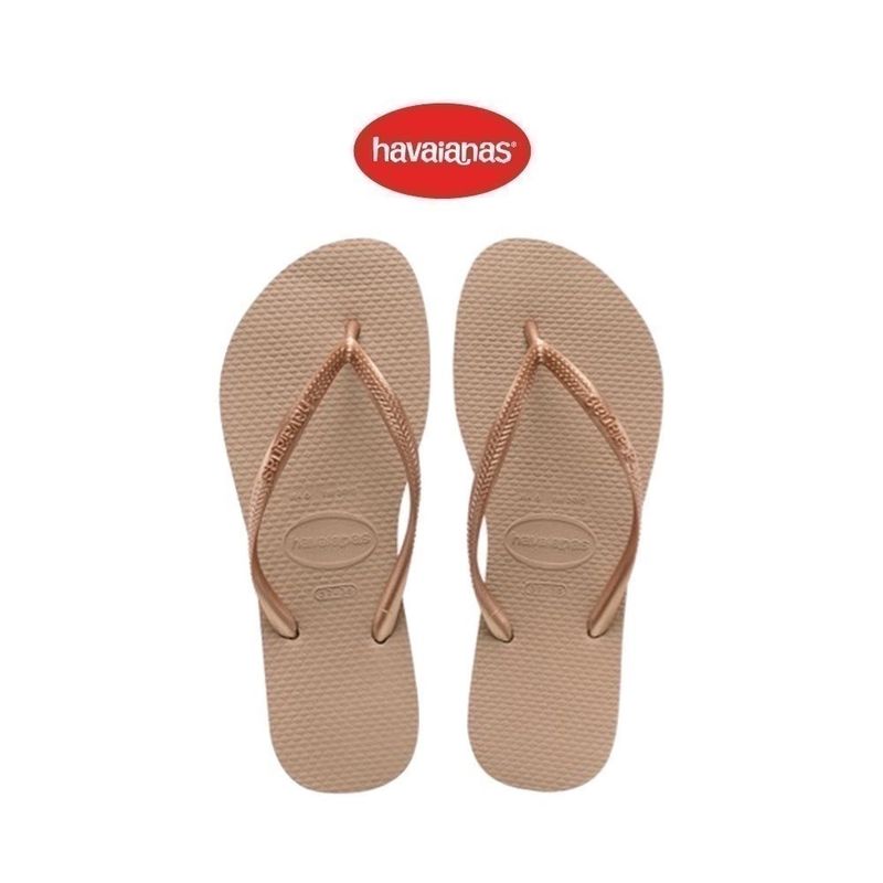 HAVAIANAS รองเท้าแตะผู้หญิง Slim Flip Flops ROSE GOLD 40000303581F_C2GDXX