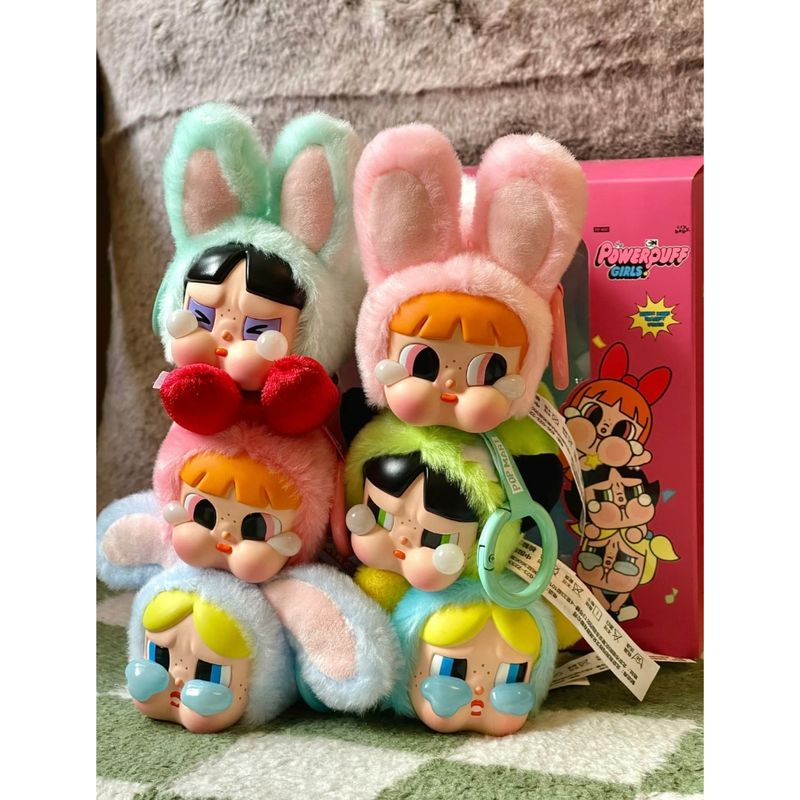 Popmart POPMART CRYBABY x Powerpuff Girls Crying Baby Vinyl Face Plush Mystery Box Pendant