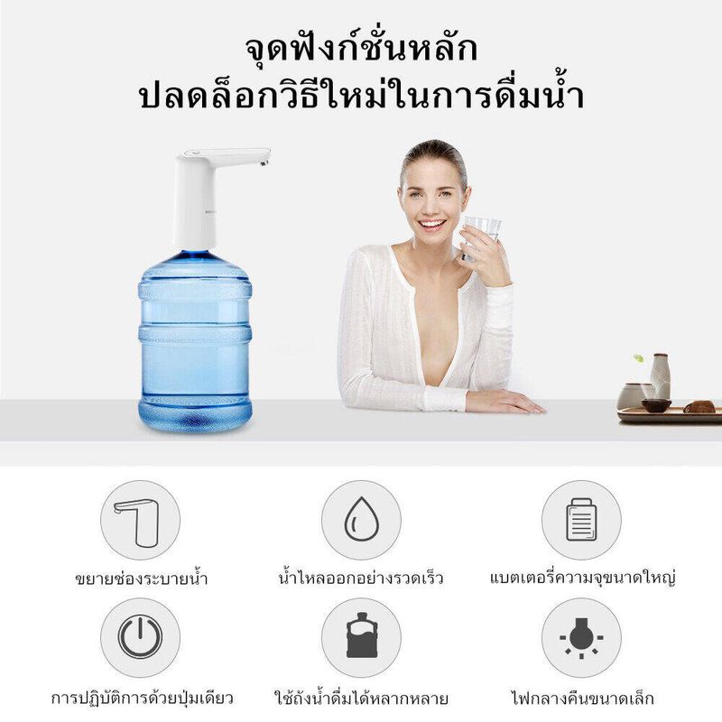 ✨  เครื่องจ่ายน้ำ ✨  เครื่องจ่ายน้ำอัตโนมัติ ปุ่มเดียวออกจากน้ำ ชาร์จ USB ขนาดเล็ก ง่ายต่อการพกพา สามารถใช้สำหรับตู้น้ำ เครื่องชาร์จและเครื่องพับ