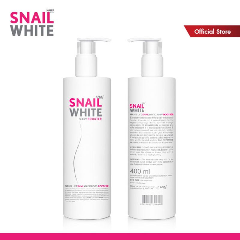 NAMU LIFE SNAILWHITE นามุ ไลฟ์ สเนลไวท์ บอดี้ บูสเตอร์ 400 มล. NAMU LIFE SNAILWHITE BODY BOOSTER 400ml. SW0004