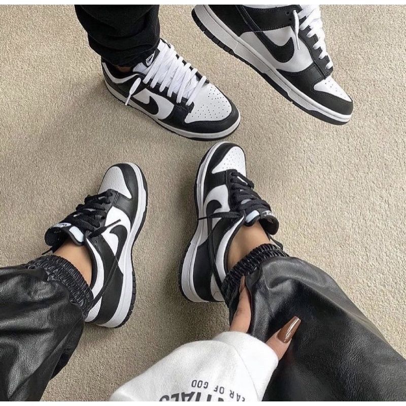 【พร้อมส่ง ของแท้100%】 NIKE DUNK LOW BLACK/WHITE (PANDA) 🐼 การันตีด้วยยอดขายอันดับ 1 ในSHOPEE