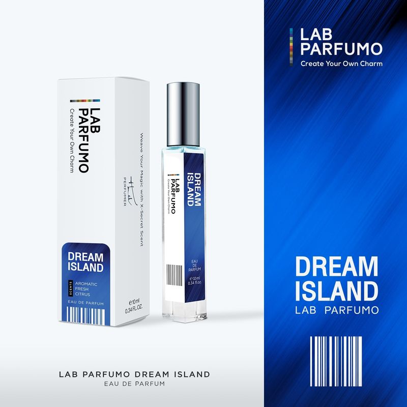 Dream Island by LAB PARFUMO น้ำหอมสำหรับทุกเพศ (ขนาด 4ml 10ml.) กลิ่นหอมสดชื่น สะอาด หรู สปอร์ต เท่อย่างมีคลาส