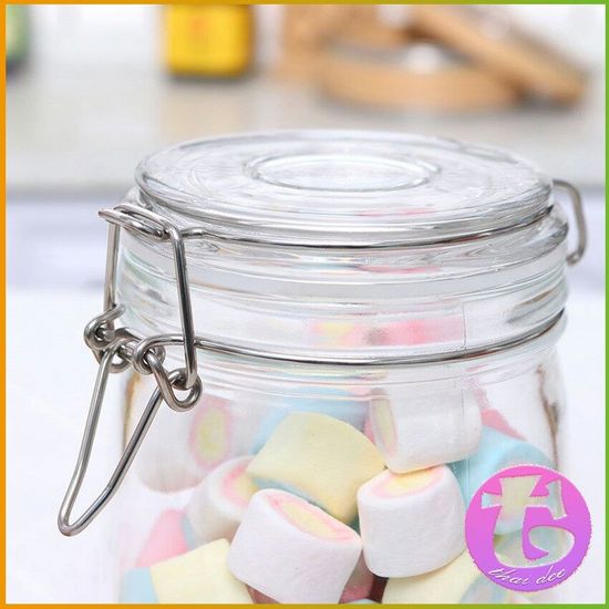 โหลแก้วมีฝาปิด โหลแก้วสูญญากาศ มีหลายขนาดให้เลือก Glass sealed jar