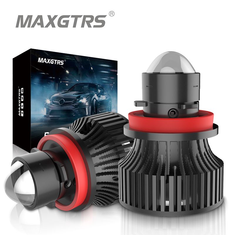 Maxgtrs หลอดไฟตัดหมอก LED 3000K H7 H11 H8 HB3 HB4 9005 9006 ขนาดเล็ก สีทอง สําหรับรถยนต์ 2 ชิ้น