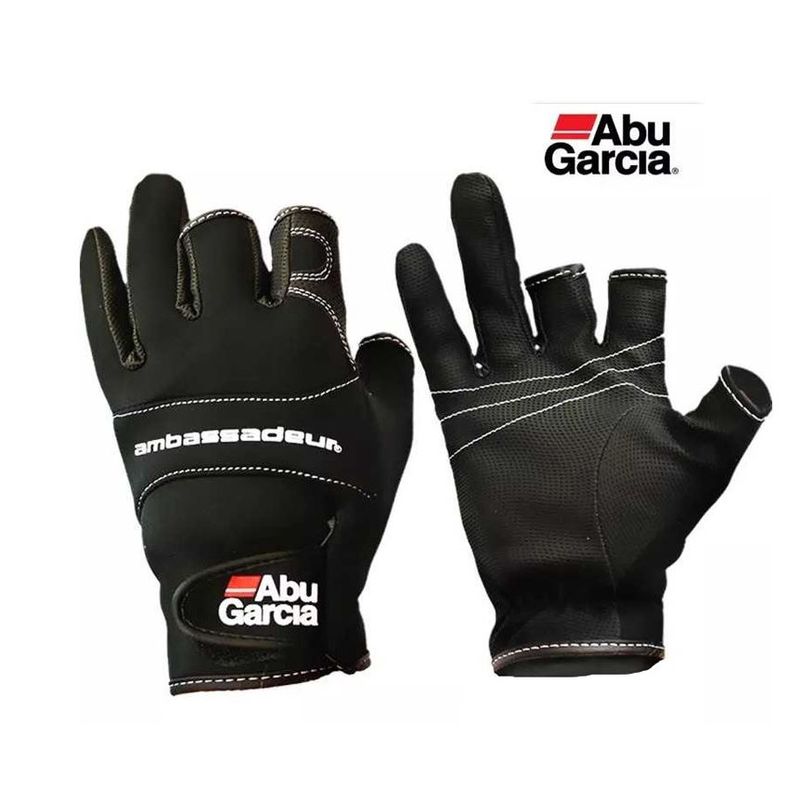 ถุงมือตกปลาตัดสามนิ้วคุณภาพสูง   Size : L  Abu Garcia Fishing Gloves