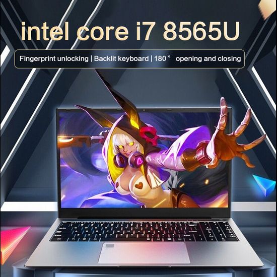 Lenovo 2024 แล็ปท็อปโรงงาน Lenovo Intel Core i7 8565U แล็ปท็อปเกมใหม่ 15.6 นิ้ว RAM16GB + 512GB SSD การ์ดจอ Office Windows 11 และ MS Office แล็ปท็อปแล็ปท็อปการเล่นเกมแบบพกพา