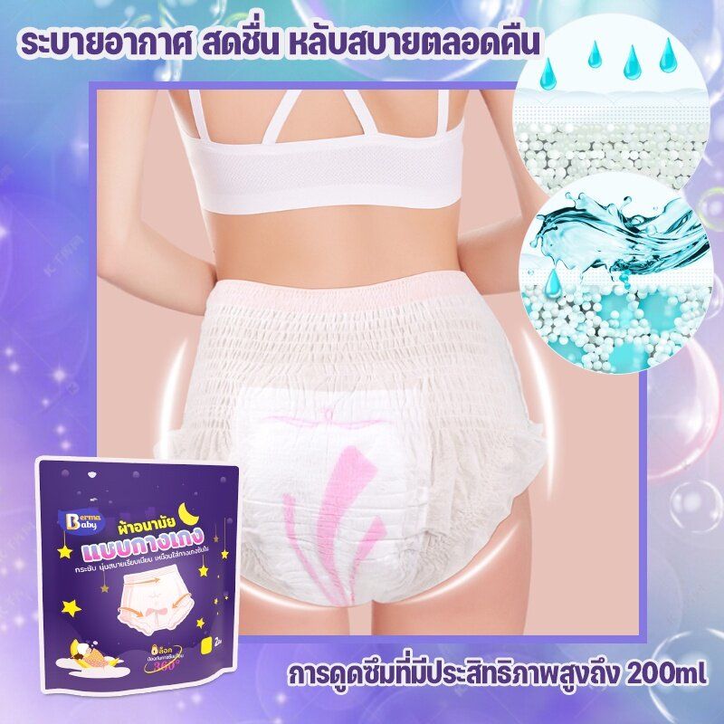 【suisui】ผ้าอนามัยแบบกางเกง ผ้าอนามัยแพ็ค ผ้าอนามัย F/XL 1ห่อได้2ชิ้น