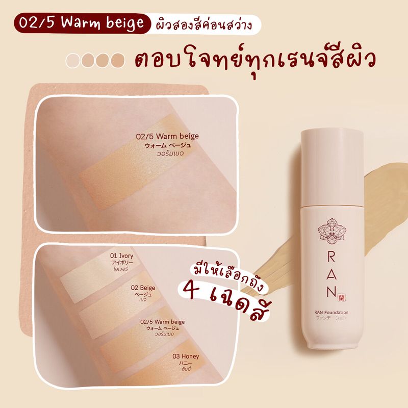 RAN Ultra Stay Flawless Foundation รัน อัลตร้า สเตย์ ฟลอว์เลส ฟาวน์เดชั่น [20 ml.]