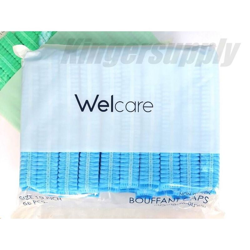 หมวกตัวหนอนทางการแพทย์ หมวกคลุมผม  Welcare Bouffant Cap ช่วยเก็บผมเพื่้อความเรียบร้อยในการทำงานเป็นอย่างดี