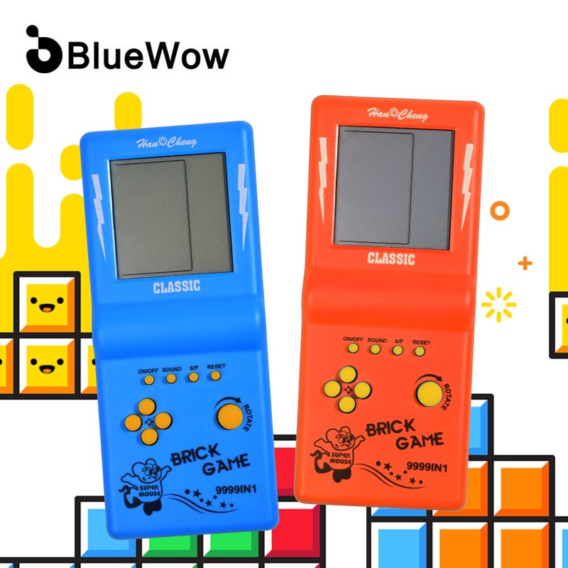 BlueWow B8050เกมก่ออิฐ Classic สนุกมือถือ Tetris จัดขึ้น LCD ของเล่นตุ๊กตา Retro