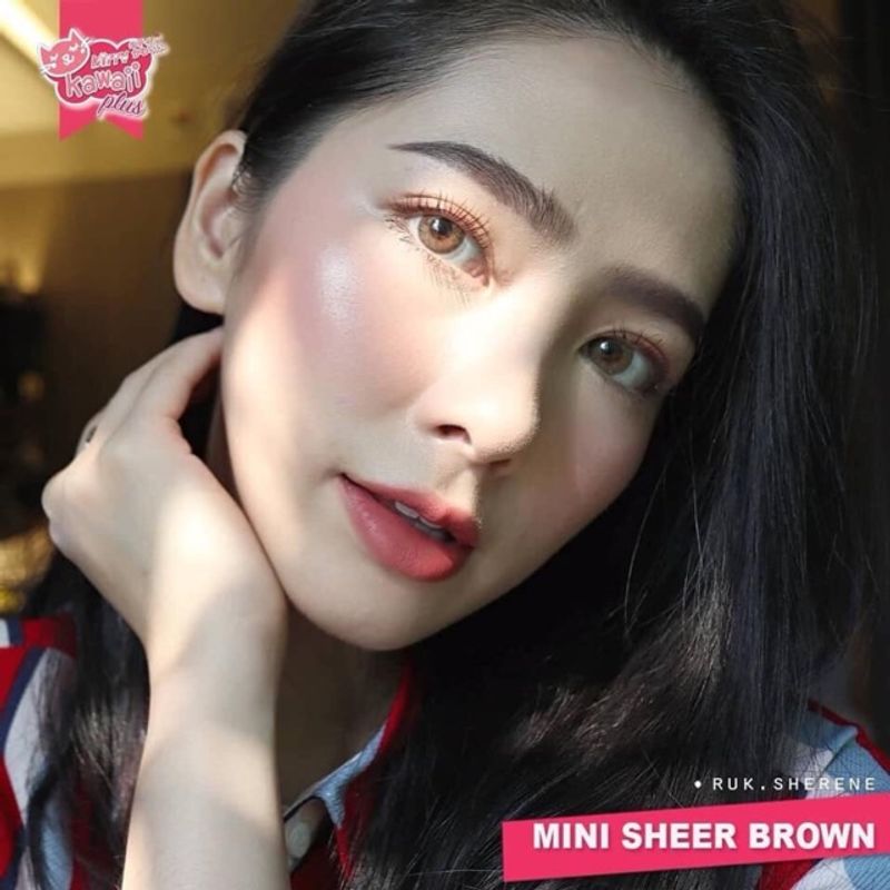 🔥 คอนแทคเลนส์ ✨ขนาดมินิ ✨Brown / Gray✨Mini Sheer (kittykawaii)