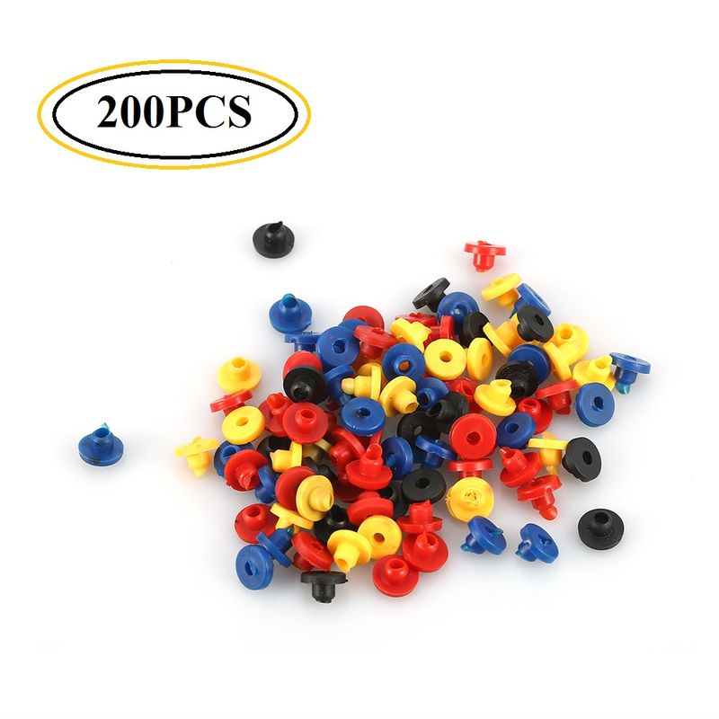 【จุกยางเข็มสัก】100 Rubber Grommet Nipples ชิ้นที่มีสีสันยางG Rommetจุกนมเครื่องสักเข็มอุปกรณ์