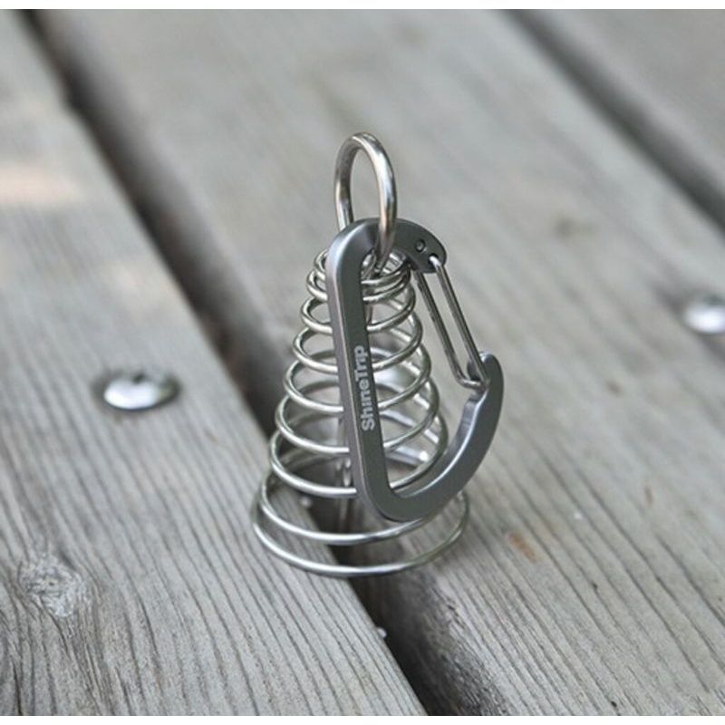 Shine Trip​ สมอบกสปริง สำหรับพื้นร่องไม้​Tent Wind Rope Buckle With Aluminum Alloy Wire Spring Hook