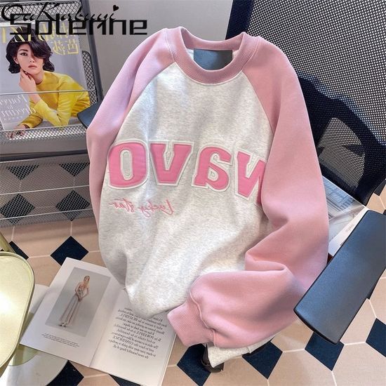 Solenne เสื้อกันหนาว เสื้อฮู้ด cozy High-quality INS ทันสมัย WWY2410C18 2Z240111