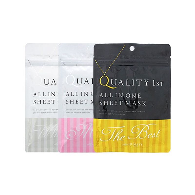 [ไซส์เล็ก] QUALITY FIRST ALL IN ONE SHEET MASK ควอลิตี้ เฟิร์ส ออล อิน วัน ชีท มาส์ก 2 สูตร