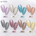 Myyeah 5ml เปลือกด้ายเจลเล็บ 8 สี Glitter Pearly กึ่งถาวรเล็บ Soak Off UV เจลเคลือบเงา DIY เล็บเครื่องมือ