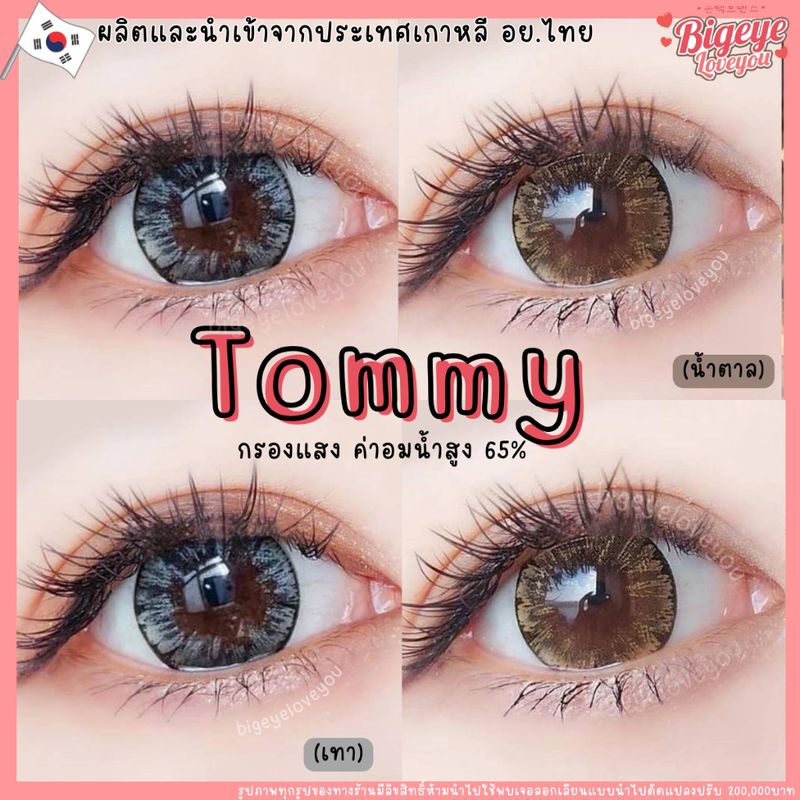 คอนแทคเลนส์ ตาโตแบ๊วมาก🌈Tommy🌈 Brown / Gray (Kissylens) ขนาดบิ๊กอาย💖