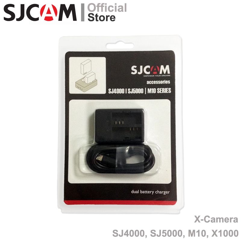 SJCam:DUAL-SLOT CHARGER FOR SJ4000 / SJ5000 / M10 / X1000 / X-Camera