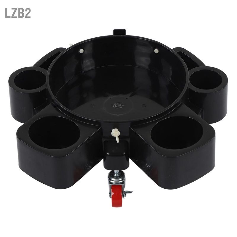 LZB2 Rolling Bucket Dolly Black มัลติฟังก์ชั่น สำหรับ Car Detailing Wash พร้อมลูกล้อหมุนสำหรับงานหนัก 5 ล้อ