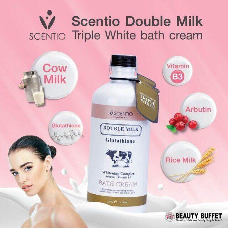 Beauty Buffet SCENTIO DOUBLE MILK TRIPLE WHITE BATH CREAM