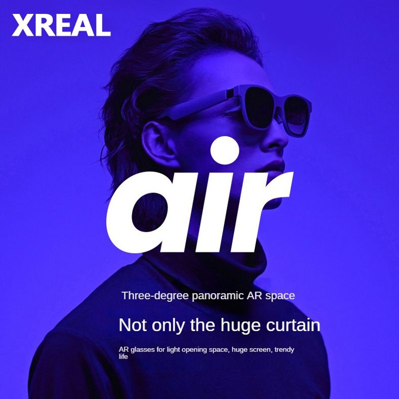 XREAL Air สมาร์ท AR แว่นตาแบบพกพา 130 นิ้วพื้นที่หน้าจอยักษ์ 1080p ดูโทรศัพท์มือถือคอมพิวเตอร์ 3D HD Private Cinema