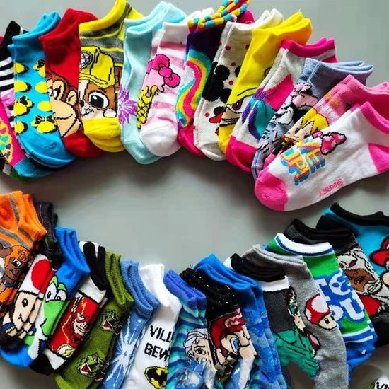 สินค้าโล๊ะสต๊อก ค้างโกดัง หลุด QC ถุงเท้าเด็กทรง boat sock  คละลายถูกที่สุด เลือกลายไม่ได้ ขายส่ง  BY muisungshop