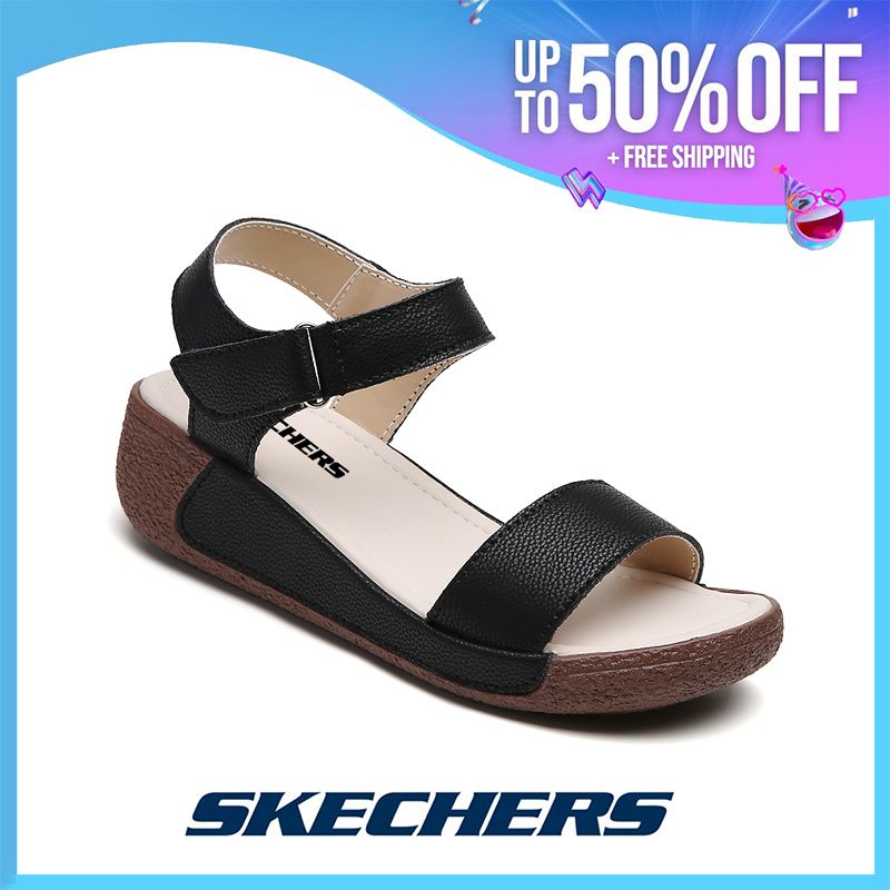 Skechers ON-THE-GO 600 รองเท้าแตะน้ำหนักเบาสำหรับผู้หญิงรองเท้าแตะส้นแบนสบาย SK032404