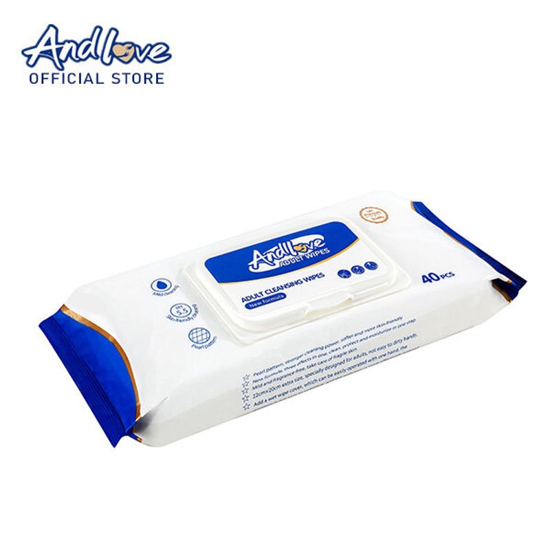 【ขายส่ง！！！】ANDLOVE Wipes เซอร์เทนตี้ไวพ์ ผ้าเช็ดทำความสะอาดผิวสำหรับผู้ใหญ่ (40 แผ่น x 1 แพ็ค)