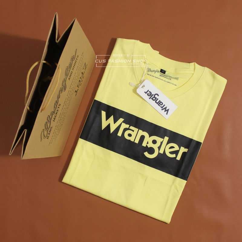 เสื้อยืดผู้ชาย Wrangler นำเข้า Wrangler USA เสื้อยืดนำเข้าสีดำ