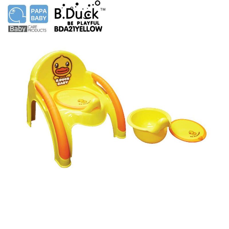 B.DUCK เก้าอี้กระโถน 2 in 1 สำหรับเด็ก มีพนักพิง ถอดออกมาทำความสะอาดได้ รุ่น BDA21