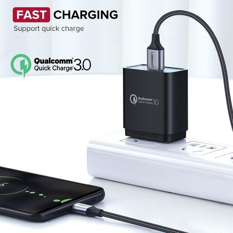 UGREEN สายชาร์จเร็ว Micro USB 2.0 5V 2.4A Quick Charge 3.0 สายถัก สายยาว 0.25-3m รุ่น US290