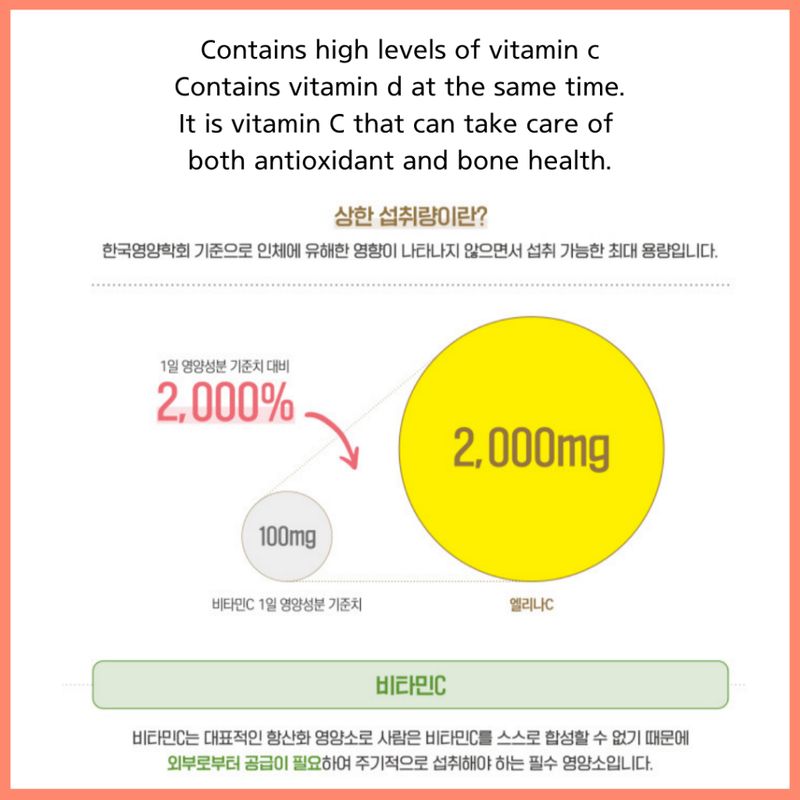 พร้อมส่ง Dongkook Elina C Vitamin C 2000mg วิตามินซีเกาหลี วิตามินซี วิตามิน เกาหลี ผิว ขาว elinac