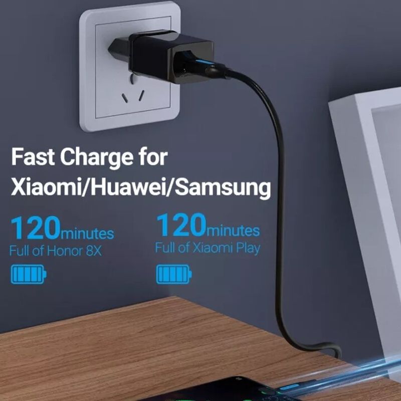 Vention Micro USB Cable Charger USB Android Data Cable Fast Charging USB To Micro USB Cord For Xiaomi Redmi Note 5 Pro โทรศัพท์มือถือ Android Huawei Samsung Nokia Motorola USB Micro Wire