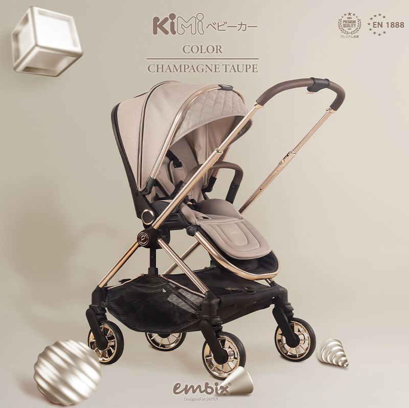 EMBIX:KIMI รถเข็นเด็ก 2 ทิศทาง,Silvery GREY