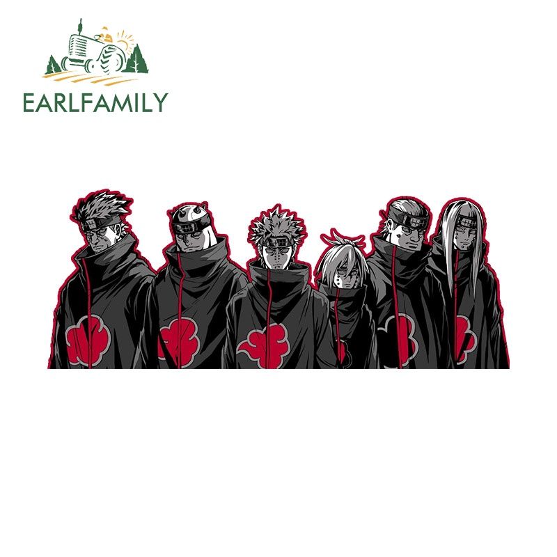 Earlfamily 13 ซม.Naruto อะนิเมะรถสติกเกอร ์ รถจักรยานยนต ์ กระจกแล ็ ปท ็ อปหมวกกันน ็ อคกันน ้ ําไวนิลรูปลอกเหมาะสําหรับแบนและเรียบทําความสะอาดพื ้ นผิว