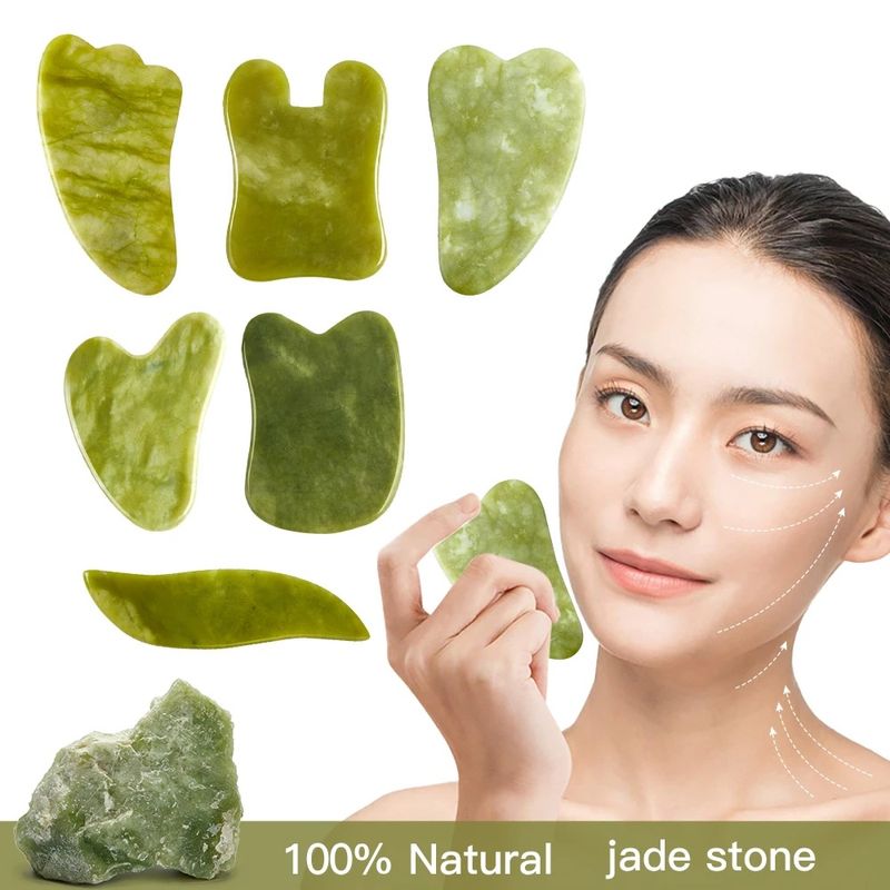 Gua Sha เครื่องมือบํารุงผิวหน้า 5 ชนิด