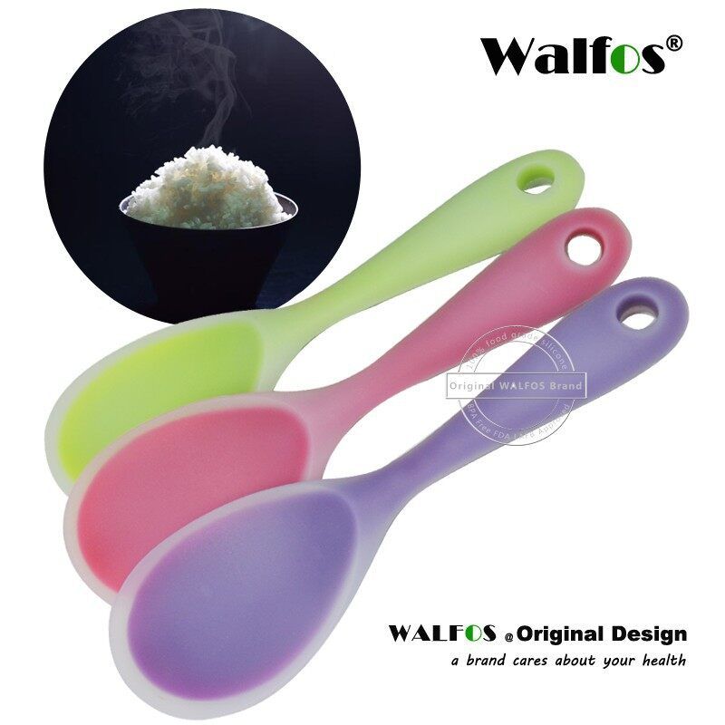 WALFOS ทัพพีซิลิโคนทนความร้อน สำหรับตักข้าว