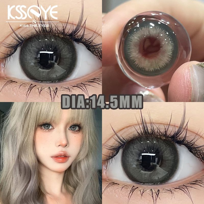 2pcs สายตาสั้นคอนแทคเลนส์เกรด (0-8.00) ksseye เลนส์ 14.5 มม.ตุ๊กตาบาร์บี้สีเขียว 1 ปีตุ๊กตา Eye สบายแต่งหน้า