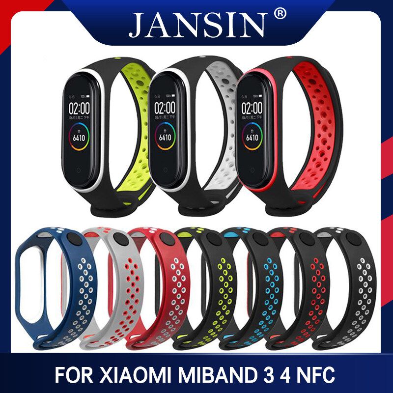 For Xiaomi Mi band 6 5 4 สายนาฬิกาสองสีสายรัดข้อมือสำหรับ For Xiaomi Mi band 6 4 3 Sport สร้อยข้อมือซิลิโคน