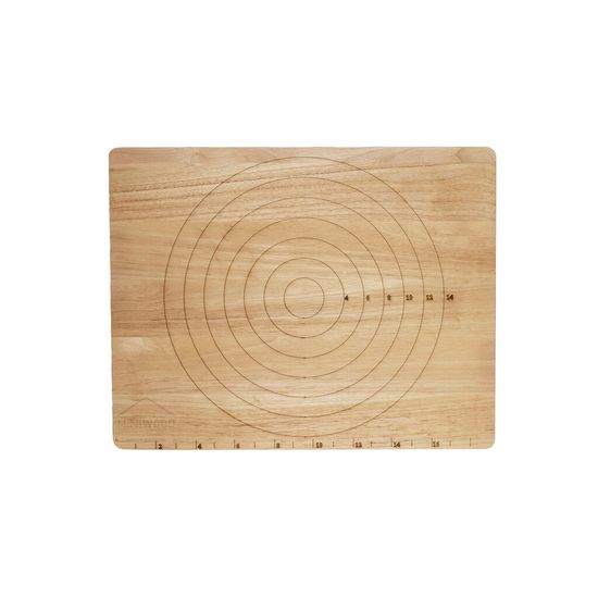 MINIWOOD กระดานนวดแป้ง แผ่นรองนวดแป้ง เขียงไม้ อุปกรณ์เบเกอรี่ ไม้ยางพารา Pastry Board 15"x19" นิ้ว (ไม้นวดแยกจำหน่าย)