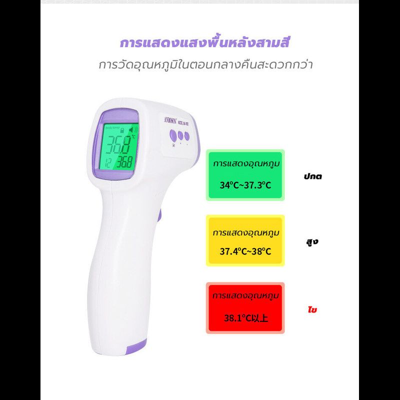 เทอร์โมมิเตอร์ เครื่องวัดอุณหภูมิหน้าผาก เครื่องวัดอุณหภูมิอิเล็กทรอนิกส์ เครื่องวัดอุณหภูมิหน้าผาก