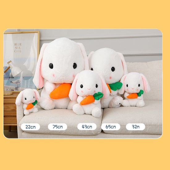 BHQ🥕พร้อมส่ง🐇ตุ๊กตากระต่าย หูยาว ตุ๊กตา ของเล่นเด็ก หมอนตุ๊กตากระต่าย ของขวัญวันว 22/32/43/65CM