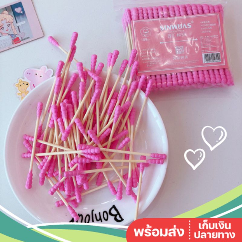 💗พร้อมส่ง💗 คอตตอนบัต เนื้อแน่น คอตต้อนบัต คัดตอนบัด Cotton Buds ไม้ปั่นหู ไม้แคะหู ที่แคะหู สำลีก้าน คุณภาพดี !!!