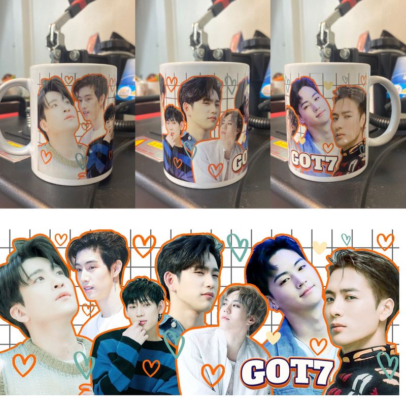 แก้วสกรีน Got7 รวม แก้วมัคสกรีน ขนาด 11 ออนช์ (สามารถส่งรูปมาทำได้จ้า)