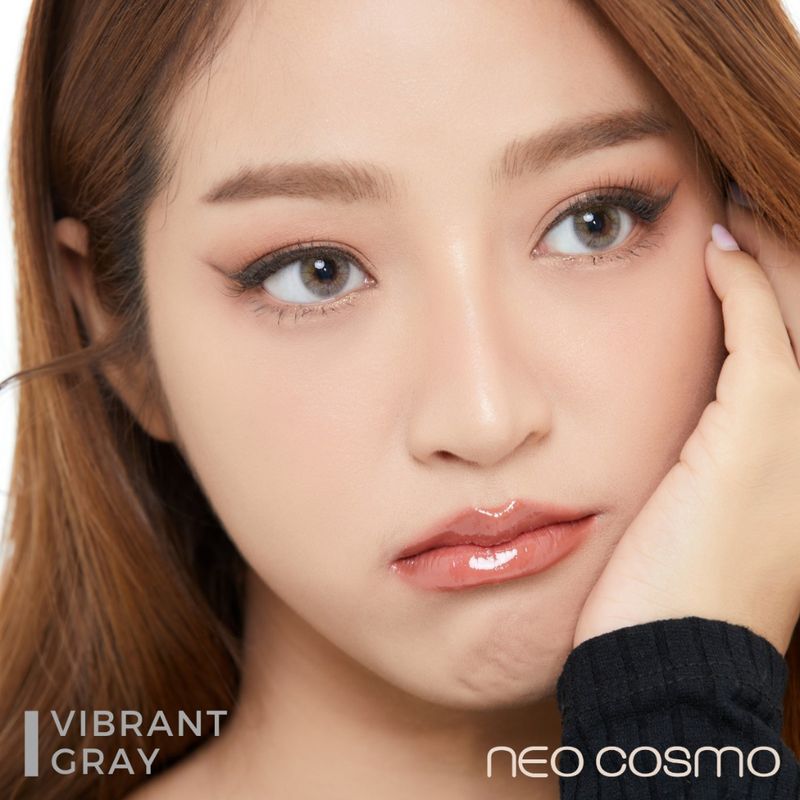 คอนแทคเลนส์ Vibrant Gray (Neo Cosmo) ส่งฟรีไม่ต้องใช้โค้ด สีเทา ที่สุดของสายฝอ สีชัด มีค่าสายตา