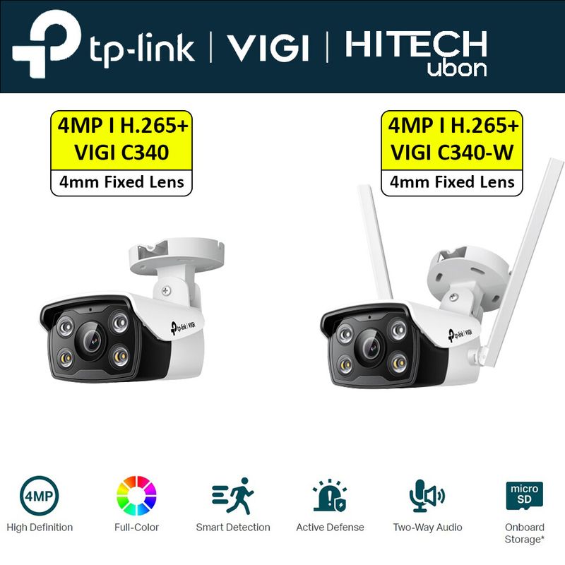 (ประกัน 3ปี) TP-Link VIGI C340/C340-W/C440/C440-W/C540/C540-W กล้องวงจรปิด Network Camera Full color - HITECHubon