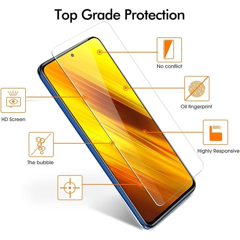 ฟิล์มป้องกันจอ สำหรับ Xiaomi Mi Poco F5 F6 C65 X6 X5 X4 X3 NFC M6 M5 M5s M4 M3 F3 F4 GT F2 Pro C40 Pocophone F1 5G Tempered Glass Screen Protector