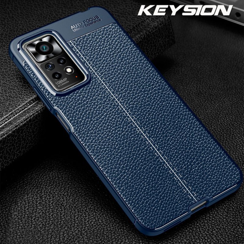 เคสกันกระแทก KEYSION สำหรับ Redmi Note 11 Pro 5G 11S เคสโทรศัพท์ซิลิโคนพื้นผิวหนังทุกรุ่นสำหรับ POCO M4 Pro 5G