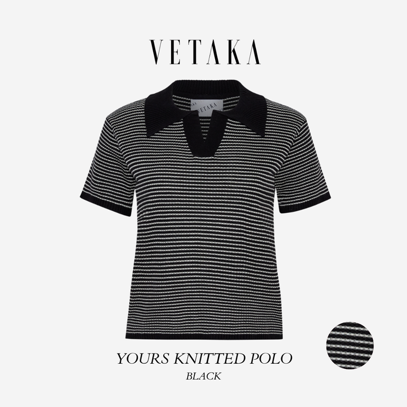 VETAKA YOURS Knitted polo (เสื้อโปโลไหมพรม ทอลาย)