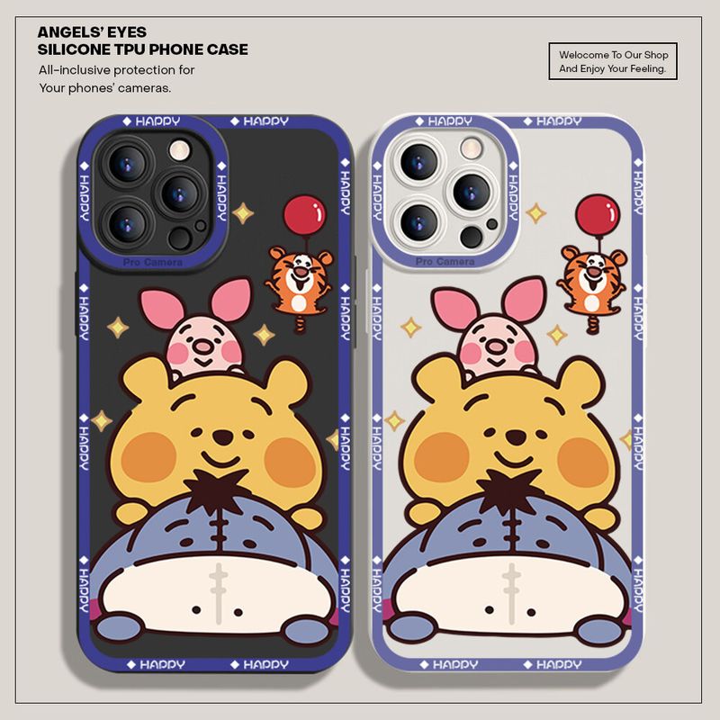 Hontinga เคสโทรศัพท์ OPPOเคสมือถือสำหรับ OPPO Reno 6 Reno6 4G 5G Pro 6Z Reno 7Z 5G เคสการ์ตูนอนิเมะหมีสี่เหลี่ยมฝาครอบเต็มกล้องกันกระแทกเคสยางเคสฝาหลังเคสนิ่มสำหรับเด็กผู้หญิง